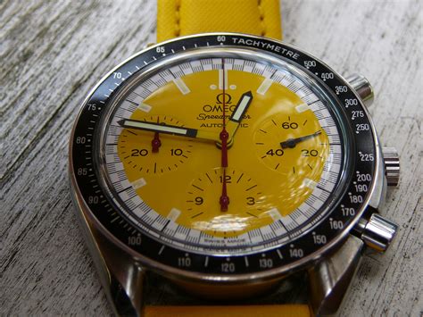 omega speedmaster mark 40 schumacher|Omega Speedmaster michael Schumacher yellow.